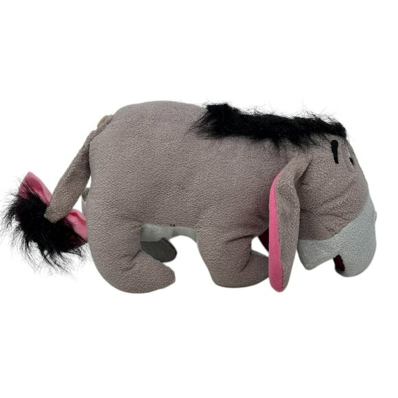 DISNEY STORE Eeyore Book of Pooh Gray Plush Donkey Pink Bow NWT - Picture 4 of 7